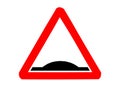 Road humps sign