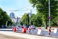 Road signs, traffic light Royalty Free Stock Photo