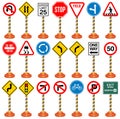 Road Signs, Traffic Signs, Transportation, Safety, Travel Royalty Free Stock Photo
