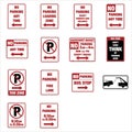 Road signs in the United States - No Parking Royalty Free Stock Photo