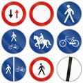 Road signs used in Italy Royalty Free Stock Photo