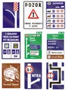 Road signs used in Slovakia Royalty Free Stock Photo