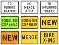 Road signs used in the US state of Delaware