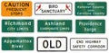 Road signs used in the US state of Virginia Royalty Free Stock Photo