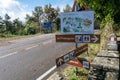 Road signs of the Via Francigena at the Cisa Pass Royalty Free Stock Photo