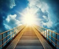Road on the sky. Religion, philosophy, and psychology items. Royalty Free Stock Photo