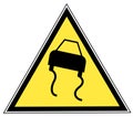 Road slippery sign Royalty Free Stock Photo