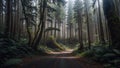 Road snaked through the heart of the lush forest, inviting adventurers to embark on a journey of discovery amidst nature\'s Royalty Free Stock Photo