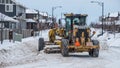 Snow clearing in the Edmonton suburbs