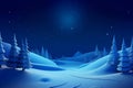 Road through snow mountain and frost pine tree at night Royalty Free Stock Photo