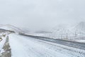 Road in snowy weather