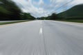 Road with speed motion blur