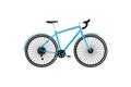 Road sports bike on a white background. Environmentally friendly transport for outdoor activities. Flat illustration EPS10