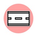 road sticker icon. Simple thin line, outline vector of web icons for ui and ux, website or mobile application