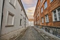 Road with stone in Warsaw,Poland Royalty Free Stock Photo