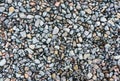 Road stones gravel texture, rocks for construction, background of crushed granite gravel, small rocks, closeup Royalty Free Stock Photo