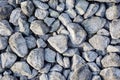 Road stones gravel texture, rocks for construction, gray background of crushed granite gravel, small rocks, closeup Royalty Free Stock Photo