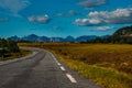 Road  in  Straumnes, Lofoten Islands, Norway Royalty Free Stock Photo