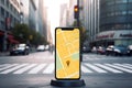 Road street gps smartphone direction cartography navigation phone map location city