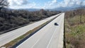 road street highway egnatia in ioannina perfecture greece lorry