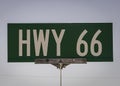 Road/street sign Highway 66 Arizona Royalty Free Stock Photo