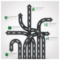 Road And Street Traffic Sign Business Infographic With Weaving A