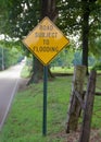 Flooding Road Sign