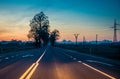 Road at sunset