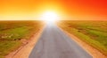 Road at sunset Royalty Free Stock Photo