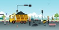 Road surface repair Royalty Free Stock Photo