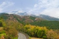 Road surrounded by beautiful mountain and nature during Spring