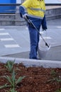 Road Sweeper Janitor cleaning street