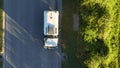 Aerial View of a Road Sweep on a Road in the UK