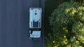 Aerial View of a Road Sweep on a Road in the UK