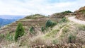 road on terraced hills in Dazhai country Royalty Free Stock Photo