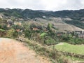 road on terraced hills in Dazhai village Royalty Free Stock Photo