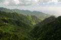 Road TF-12 in Anaga Rural Park - peaks with ancient forest on Te Royalty Free Stock Photo