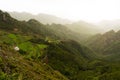 Road TF-12 in Anaga Rural Park - peaks with ancient forest on Te Royalty Free Stock Photo