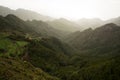 Road TF-12 in Anaga Rural Park - peaks with ancient forest on Te Royalty Free Stock Photo