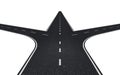 Road with three ways Royalty Free Stock Photo