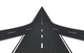 Road with three ways Royalty Free Stock Photo