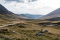 Road till horizon, rural stepe and curvy hills,Bosnia Royalty Free Stock Photo