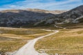 Road till horizon, rural stepe and curvy hills,Bosnia Royalty Free Stock Photo