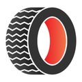 Road tire flat icon. Auto wheel color icons in trendy flat style. Car part gradient style design, designed for web and Royalty Free Stock Photo