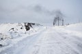 Road to Barentsburg - Russian Arctic city Royalty Free Stock Photo