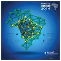 Road To Brazil 2014 Football Tournament Sport Geometric Infographic