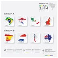 Road To Brazil 2014 Football Tournament Sport Infographic