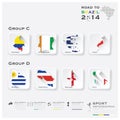 Road To Brazil 2014 Football Tournament Sport Infographic