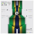 Road To Brazil 2014 Football Tournament Sport Infographic