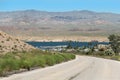 The road to Cottonwood Cove on Lake Mohave Royalty Free Stock Photo
